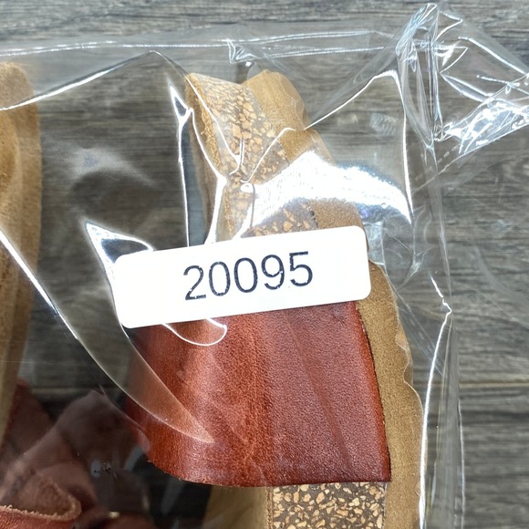 Yokono Women's Brown Leather Wedge Sandals Size 9 Made in Spain - Picture 8 of 8